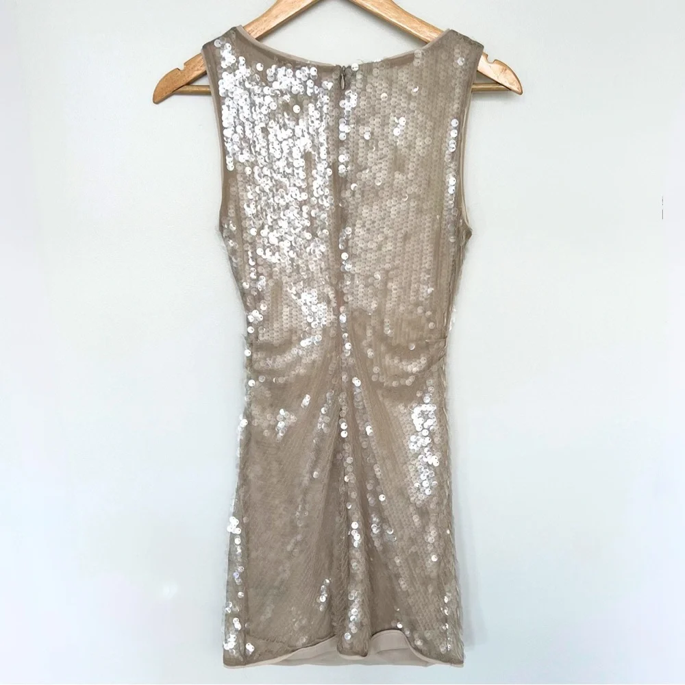 STAUD Eton Sequin Mini Dress in Moon Size XS - Picture 6 of 12